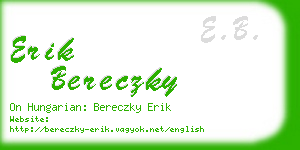 erik bereczky business card